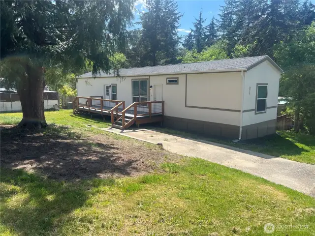 Brand new 2 bedroom, 2 bath home. Look at the huge deck.