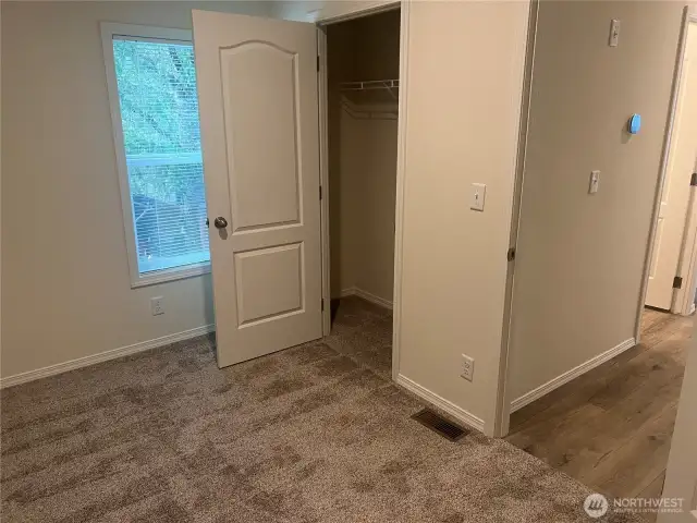 Second bedroom closet area.