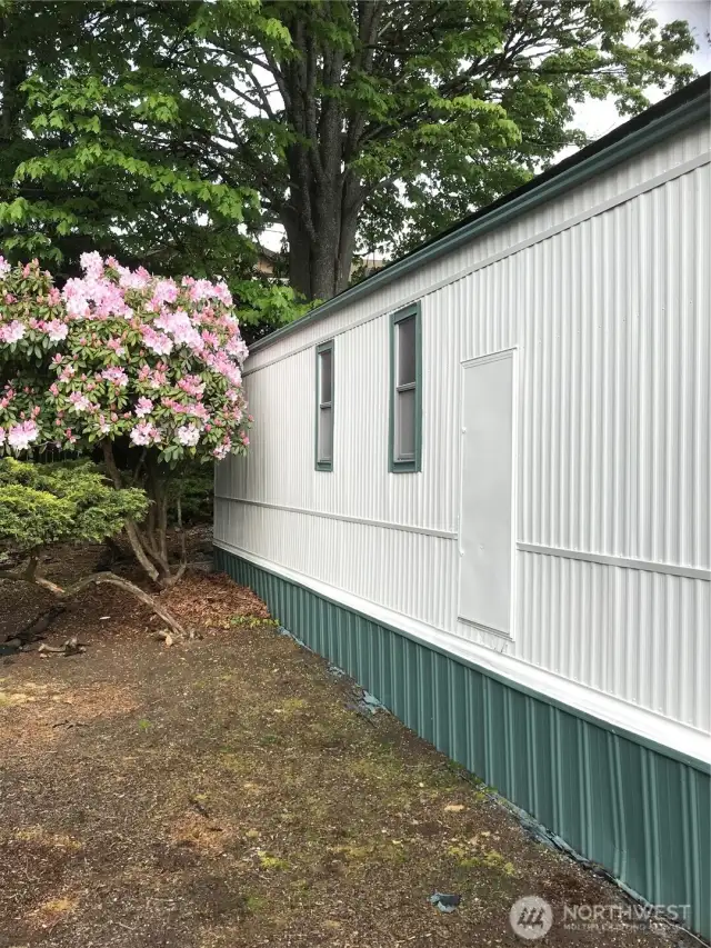 North side of house