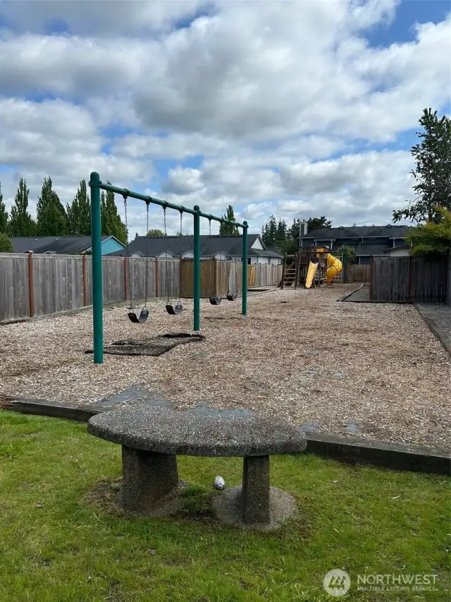 Just down the block you'll find this hidden community playground for kids of all ages.