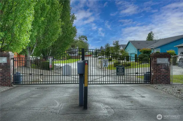 Enter the security gate off Vickery Avenue and exit through this gate or another on 112th.