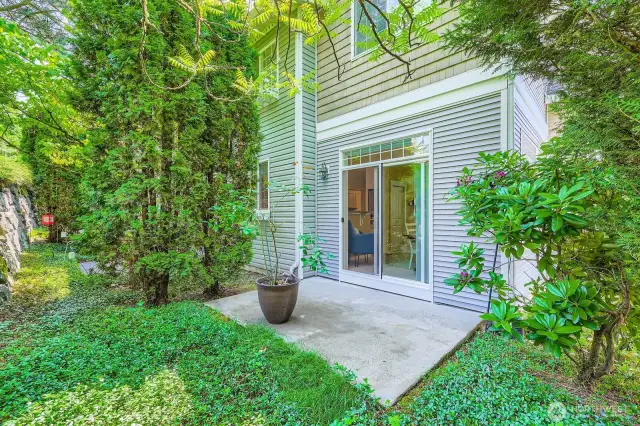 Nice private patio for extended outside living and dining.