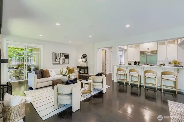 Great Room With Bar and Kitchen Dining
