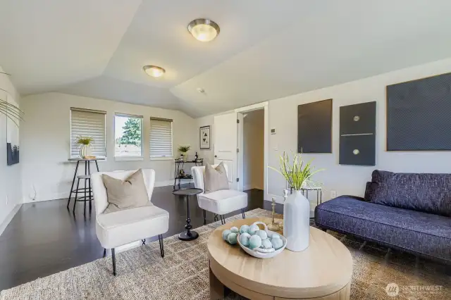 3rd Floor Rec Room or Flex 5th Bedroom With Entertainment Bar & Fridge