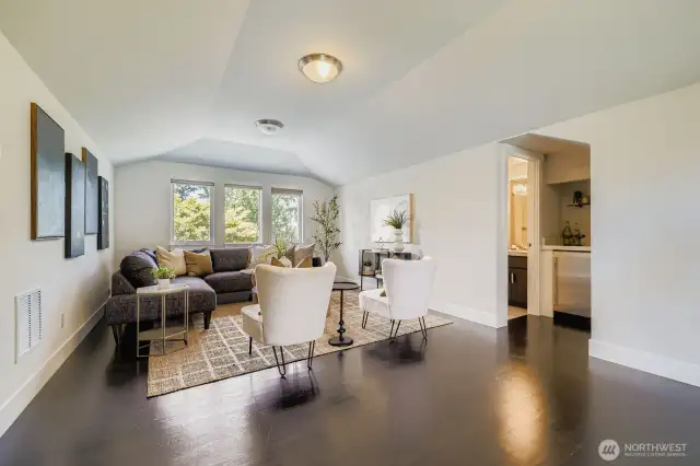 3rd Floor Rec Room or Flex 5th Bedroom With Entertainment Bar & Fridge
