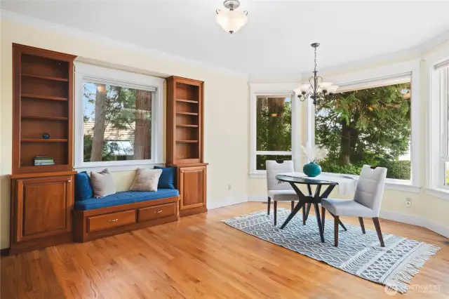 Open kitchen with dining space