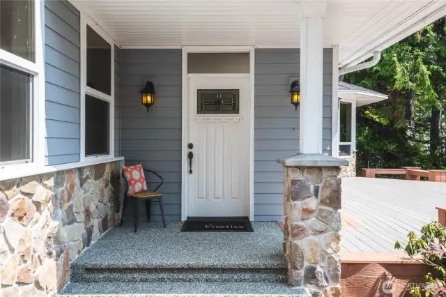 Covered front door