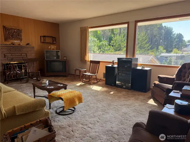 Large living area with big picture windows