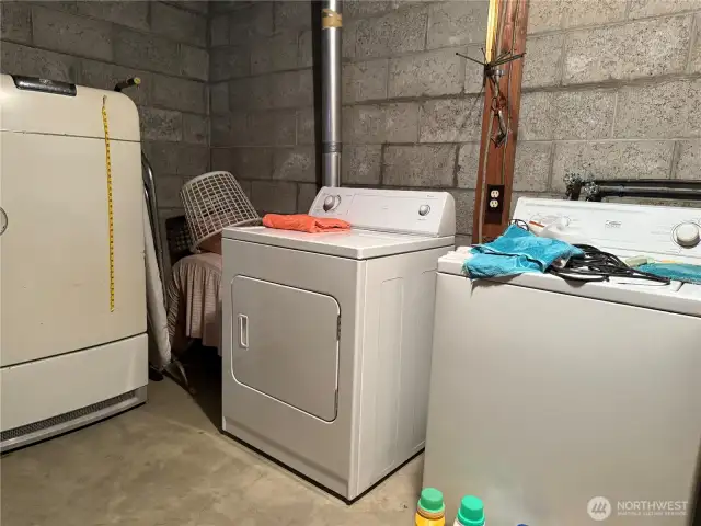 laundry room in daylight basement