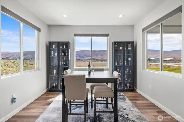 Enjoy the view from all angles in the picture  perfect dining room !!!