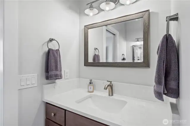 ... double sinks & cabinets
