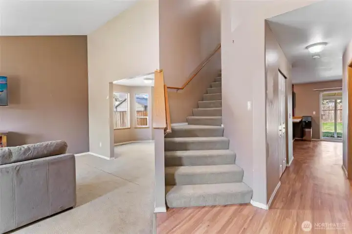 View from your foyer - with vaulted ceilings