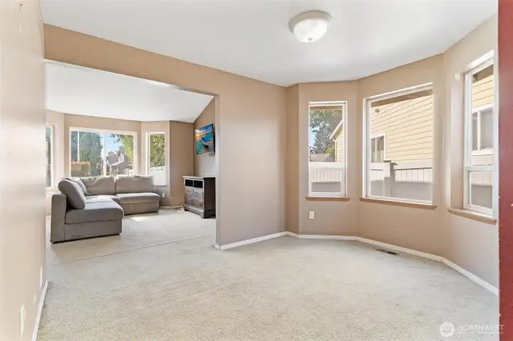 Formal dining room with tons of natural light