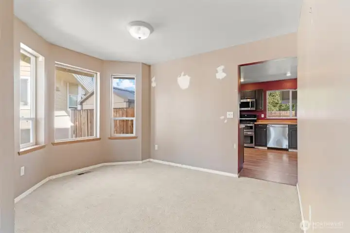 Refresh this space with new paint, flooring and light fixtures