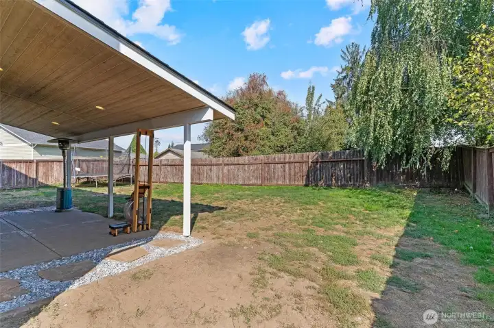 Spacious backyard that is FULLY FENCED