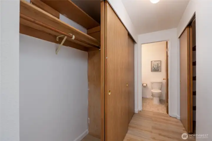 Three closets for the primary bedroom alone.