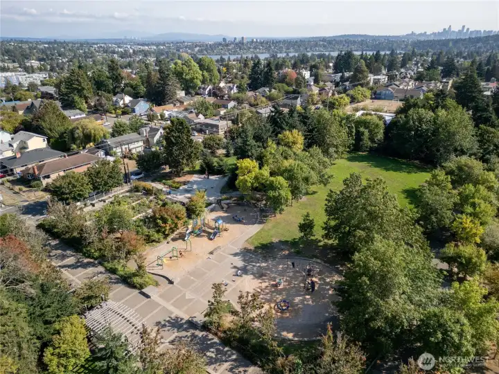 Greenwood Park is just two blocks away.