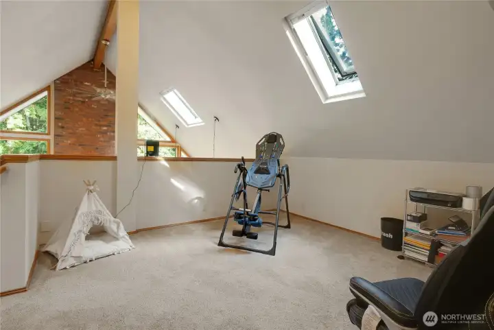 Loft area overlooking the Living Room.