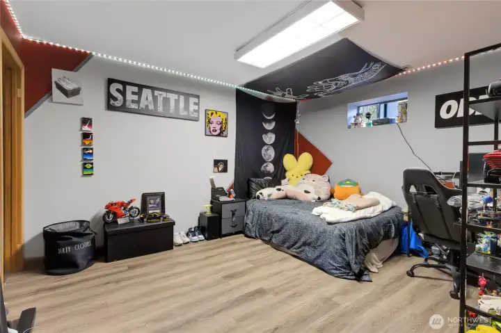 Basement 3rd Bedroom with walk in closet.