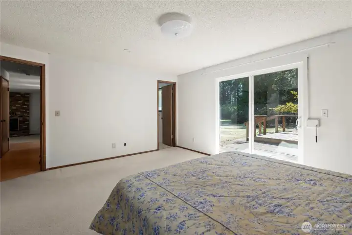 The large primary bedroom