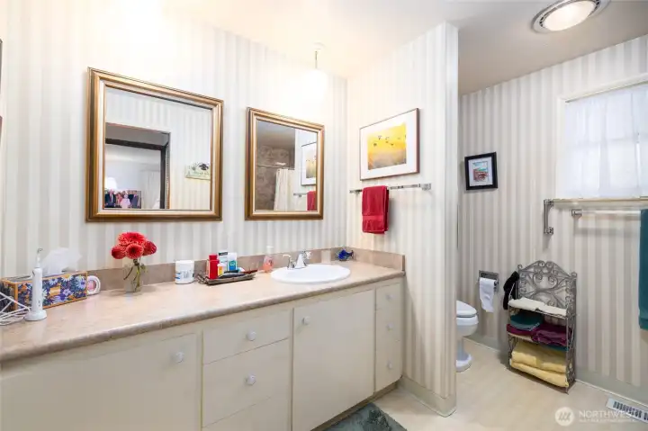 The guest bathroom.
