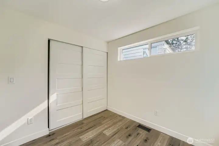 Bedroom #2 at the back of the house, from a different angle.