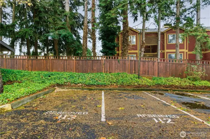 2 assigned parking spaces