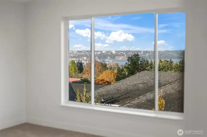 Sound view from upstairs landing and view deck!