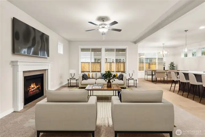 Spacious with an abundance of natural light.