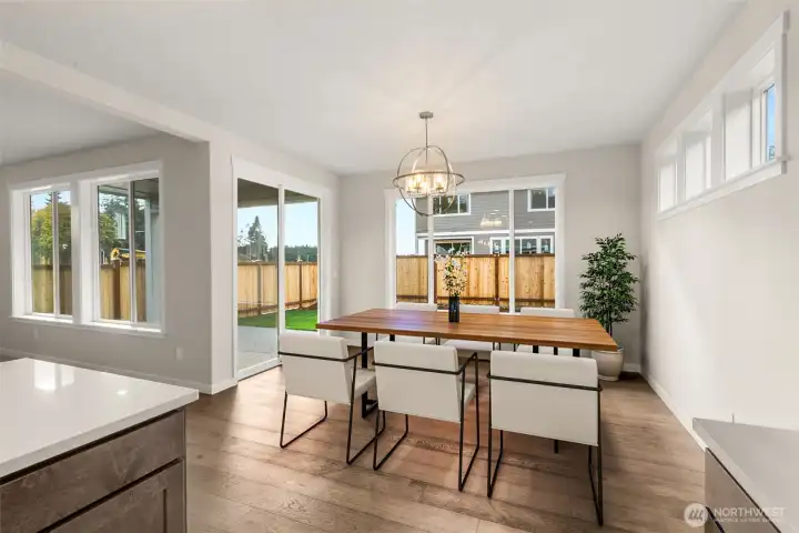 Dining space for entertaining.