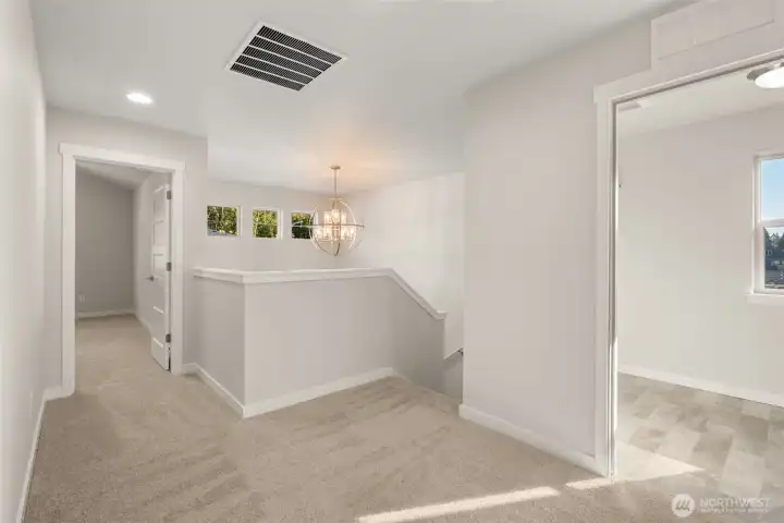 Upstairs loft for breathability.