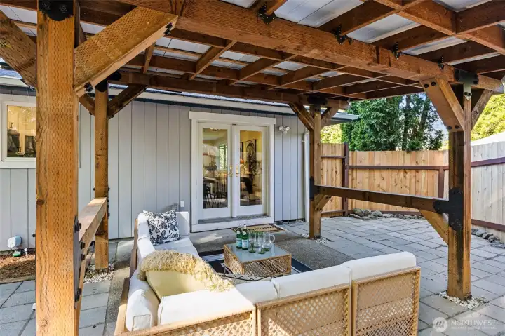 Relax and unwind outdoors no matter the weather.