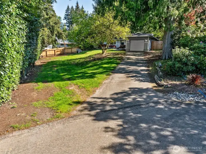 Room for guest parking in the driveway.