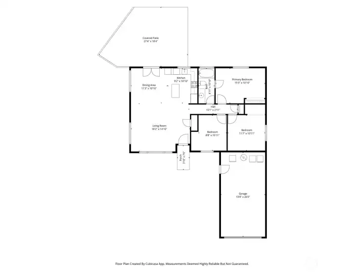 Floor plan with approximate measurements.