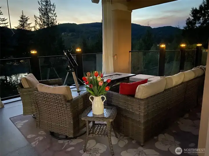 Balcony off your primary bedroom.