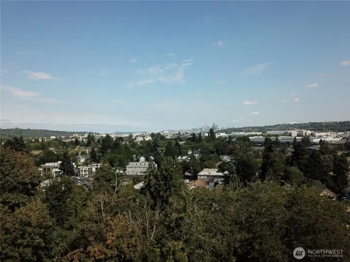 View of Seattle from Drone
