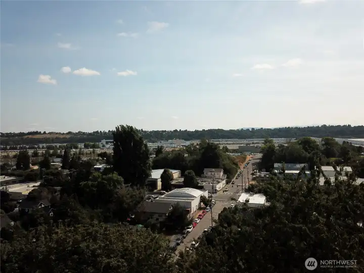 View of Boeing field from Drone