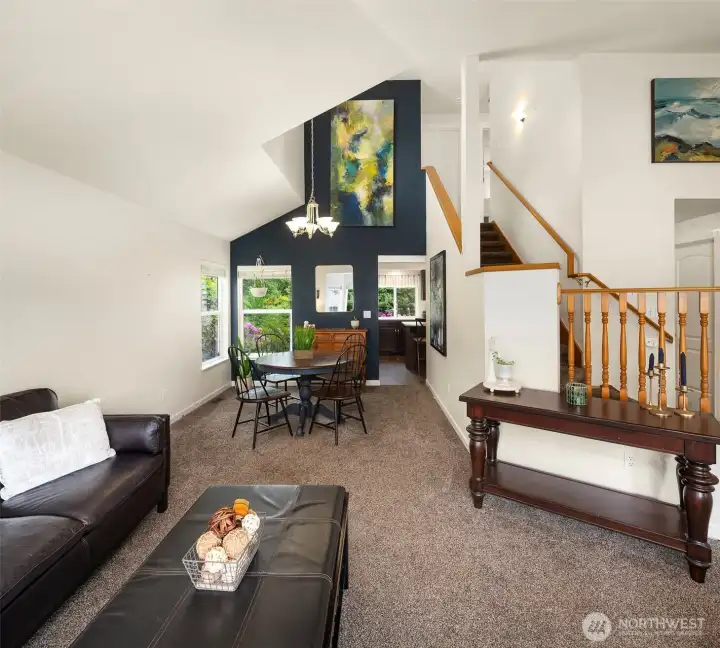 Spacious living and dining room.