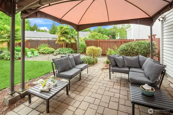 Covered outdoor patio.