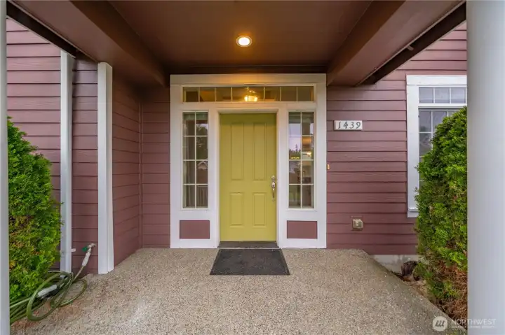 Step into comfort and charm from the moment you arrive—this welcoming covered entry offers a beautiful introduction to the home. Step into comfort and charm from the moment you arrive—this welcoming covered entry offers a beautiful introduction to the home.