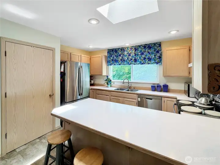 View of generous pantry in kitchen.