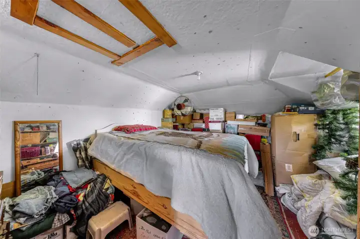 Second floor space great for storage, guest room, craft room or office.