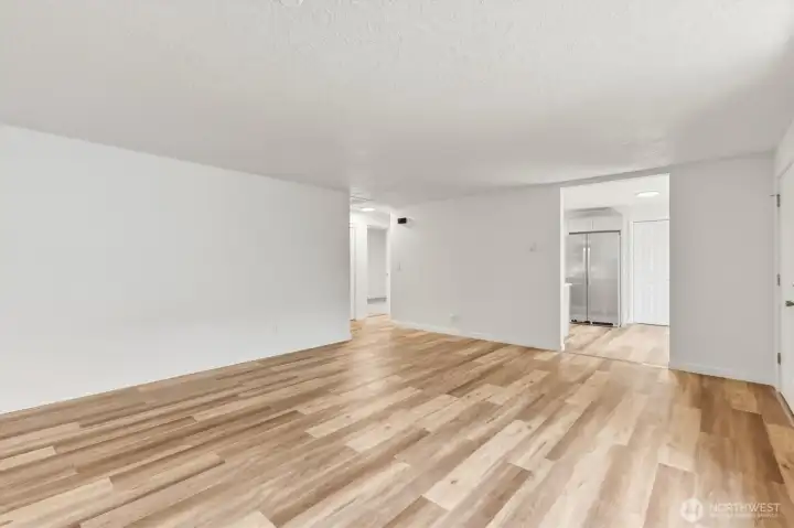 Unit 362 Living Room with new flooring