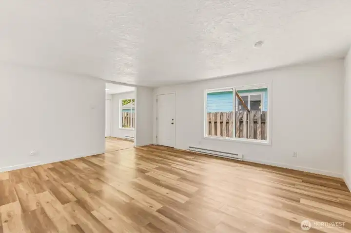 Unit 362 Living Room with new flooring