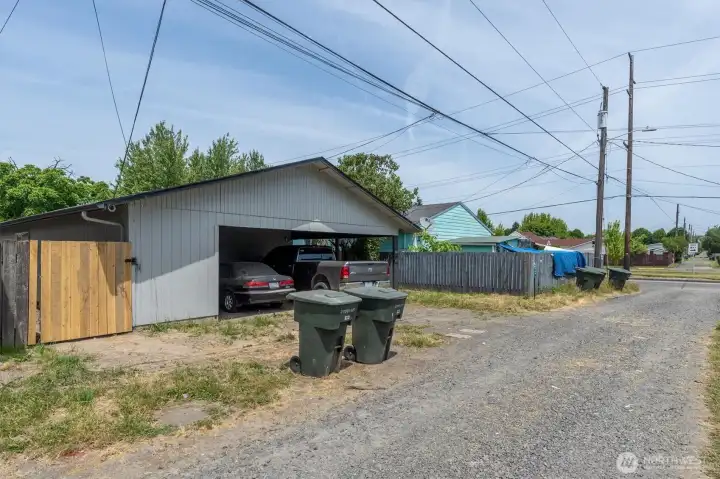 Alley Access to Carport and Parking Pad