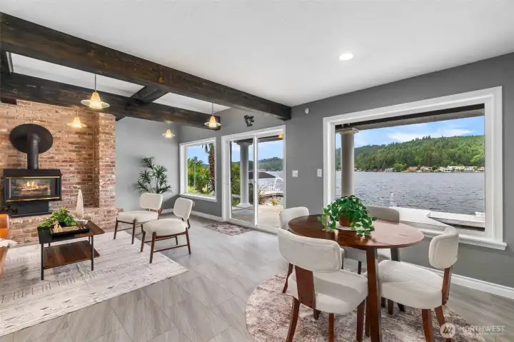 Additional Living Space with Dining and Walkout to Expansive Lower Level Patio