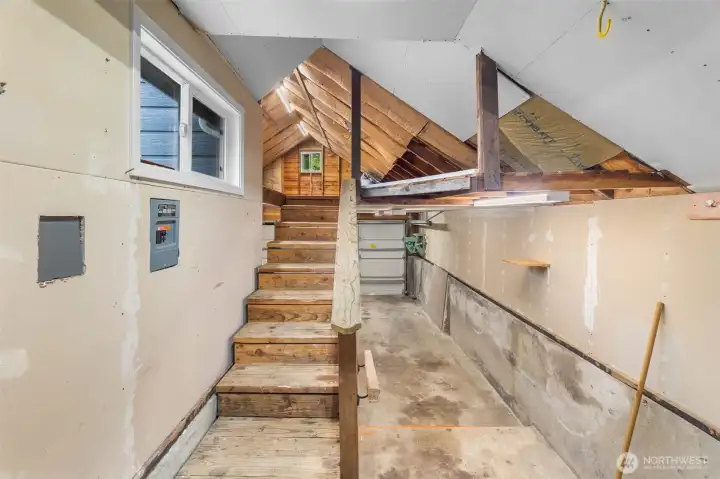 Access to Loft for Extra Storage or Hobby Space Above Detached Garage