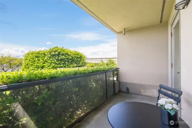 Enjoy morning coffee on your private balcony off the primary suite.