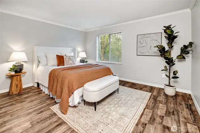 Spacious primary bedroom