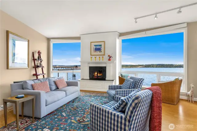 Brand new double pane windows throughout, bamboo flooring and wood burning fireplace.